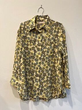 Marni X Uniqlo Yellow Casual Button Down Men's Small